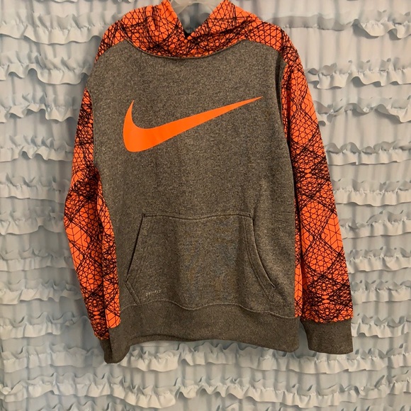 Nike Therma Fit Orange Nike Hoodie Boys Nike Neon Orange Hoodie